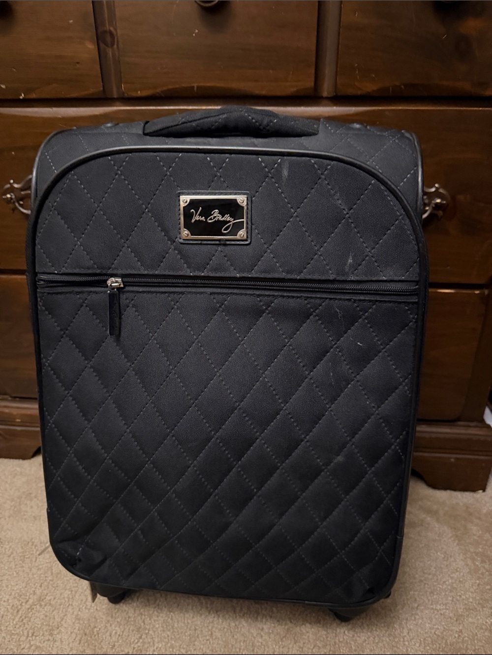 Vera Bradley Black Quilted Carry-On Spinner